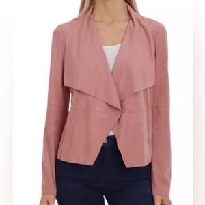 EUC - Bagatelle - faux suede cascading jacket - pink - Large